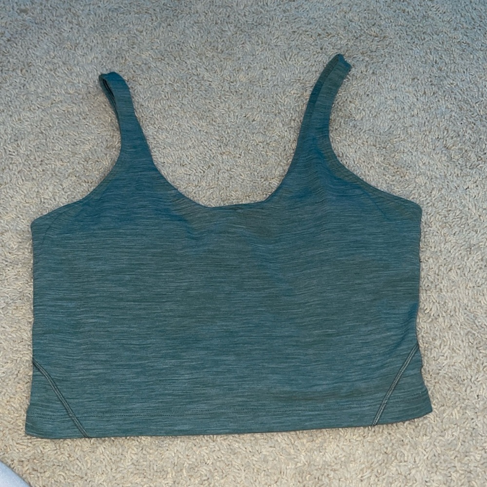 Heathered Tidewater Teal align tank